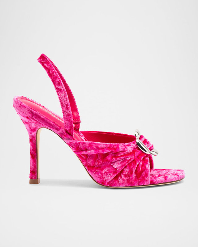 Mayfair Velvet Buckle Slingback Sandals